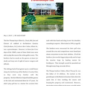 Article Reprint: The Thorpe Brothers Impact Golf and the Legacy of a Greenskeeper Dad