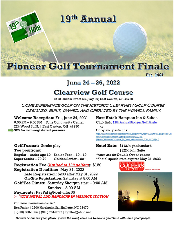 Pioneer Golf Tournament 19th Hole Finale – African American Golfer's Digest