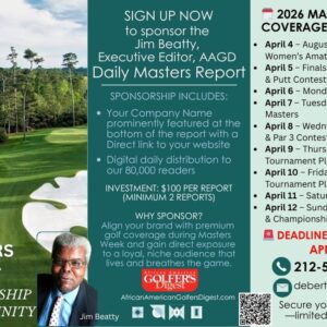 AAGD Daily Masters Report Sponsorship Opportunity